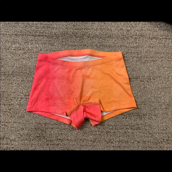 RAVE shorts-Fitness-Orange hot pants, bike shorts, short shorts, stretch , small - Picture 2 of 11